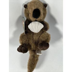 American Country Classics | Sea Otter Holding Seashell Plush | Monterey CA 13”